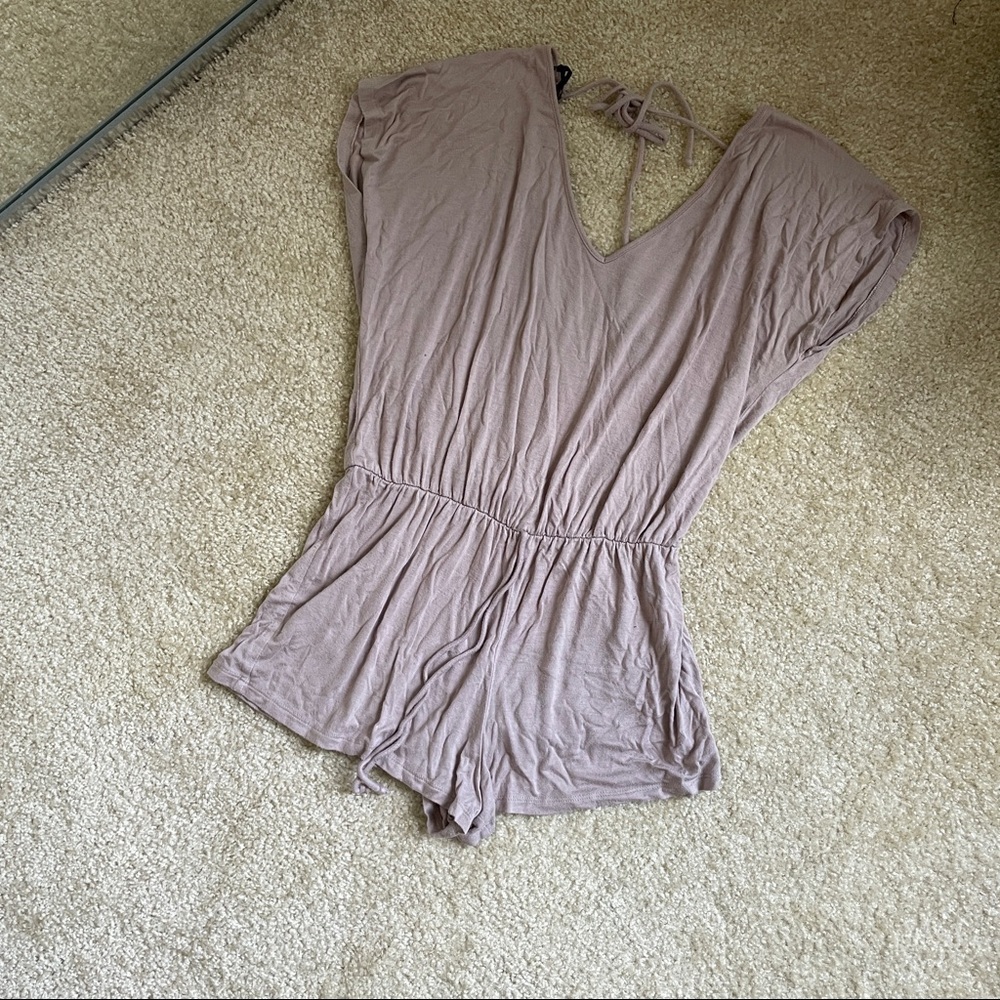F21 Taupe Romper